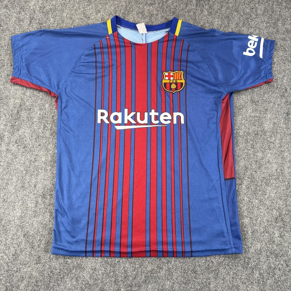 Barcelona Shirt Mens Large Soccer Jersey‎ Football Rakuten Beko FCB Short Sleeve